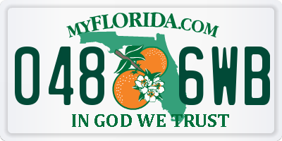 FL license plate 0486WB