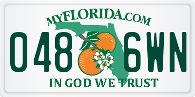 FL license plate 0486WN