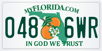 FL license plate 0486WR