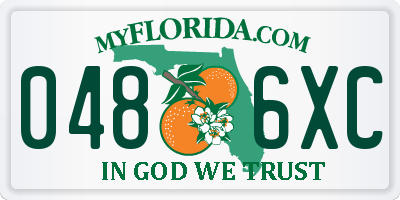 FL license plate 0486XC