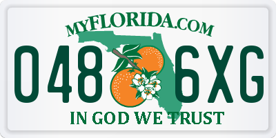 FL license plate 0486XG