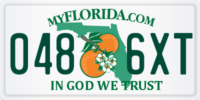 FL license plate 0486XT