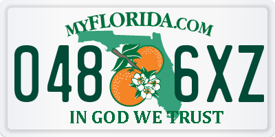 FL license plate 0486XZ