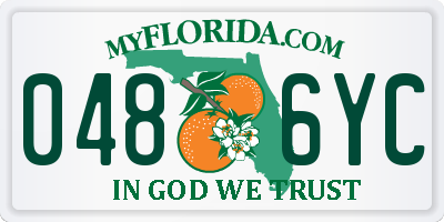 FL license plate 0486YC