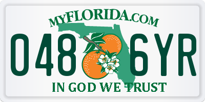 FL license plate 0486YR