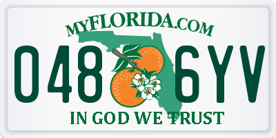 FL license plate 0486YV