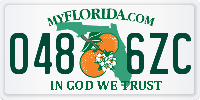 FL license plate 0486ZC