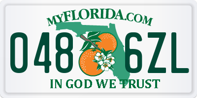 FL license plate 0486ZL