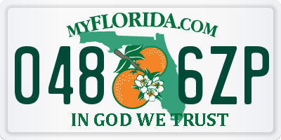 FL license plate 0486ZP