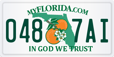 FL license plate 0487AI