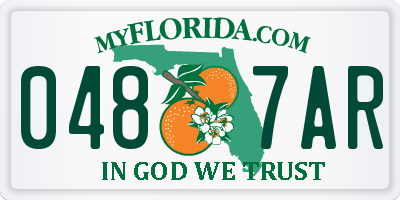 FL license plate 0487AR