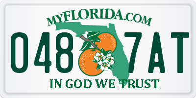 FL license plate 0487AT