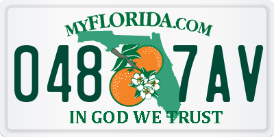 FL license plate 0487AV