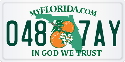 FL license plate 0487AY