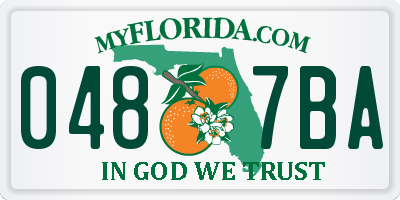 FL license plate 0487BA
