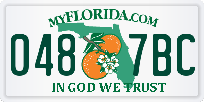 FL license plate 0487BC
