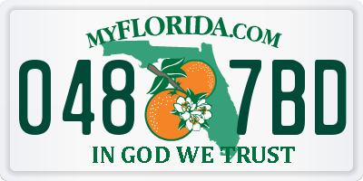 FL license plate 0487BD