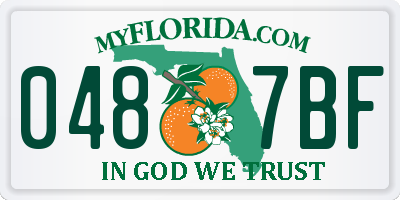 FL license plate 0487BF