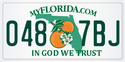 FL license plate 0487BJ
