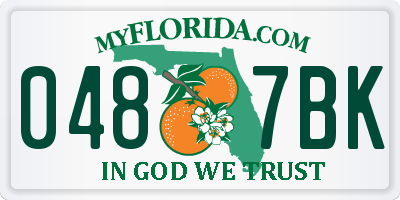 FL license plate 0487BK