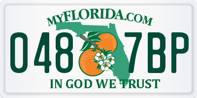 FL license plate 0487BP