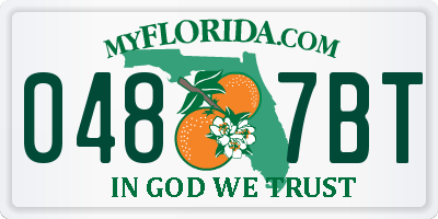 FL license plate 0487BT