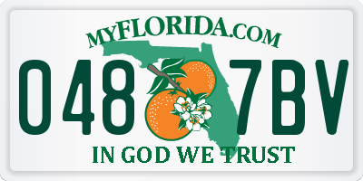 FL license plate 0487BV