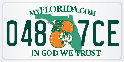 FL license plate 0487CE