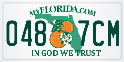 FL license plate 0487CM