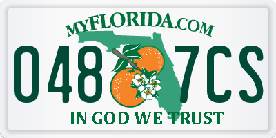 FL license plate 0487CS