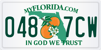 FL license plate 0487CW