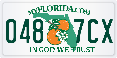 FL license plate 0487CX