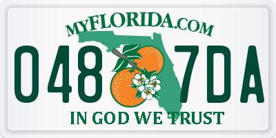 FL license plate 0487DA