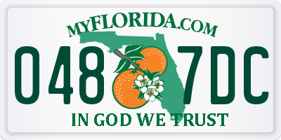 FL license plate 0487DC