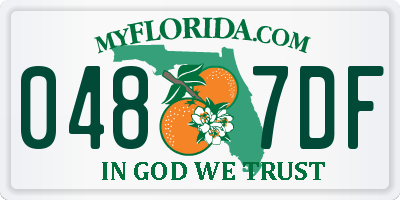 FL license plate 0487DF