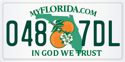 FL license plate 0487DL
