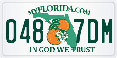 FL license plate 0487DM