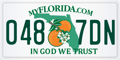 FL license plate 0487DN