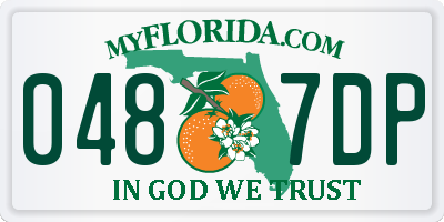 FL license plate 0487DP