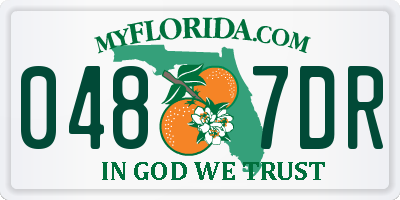FL license plate 0487DR