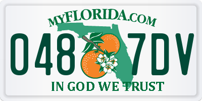 FL license plate 0487DV