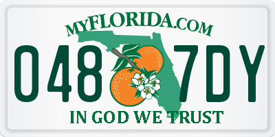 FL license plate 0487DY
