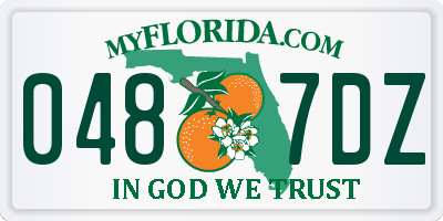 FL license plate 0487DZ