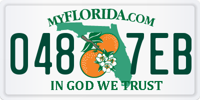 FL license plate 0487EB
