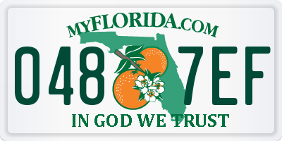 FL license plate 0487EF