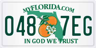 FL license plate 0487EG