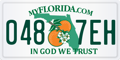 FL license plate 0487EH