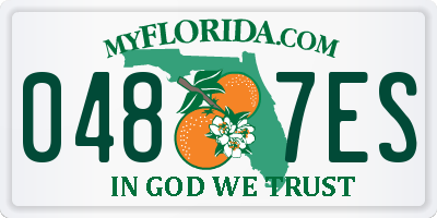 FL license plate 0487ES
