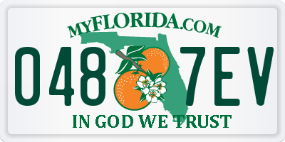 FL license plate 0487EV