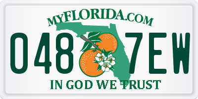 FL license plate 0487EW